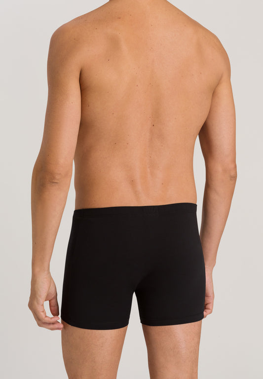HANRO Black Cotton Sensation brief with buttoned fly