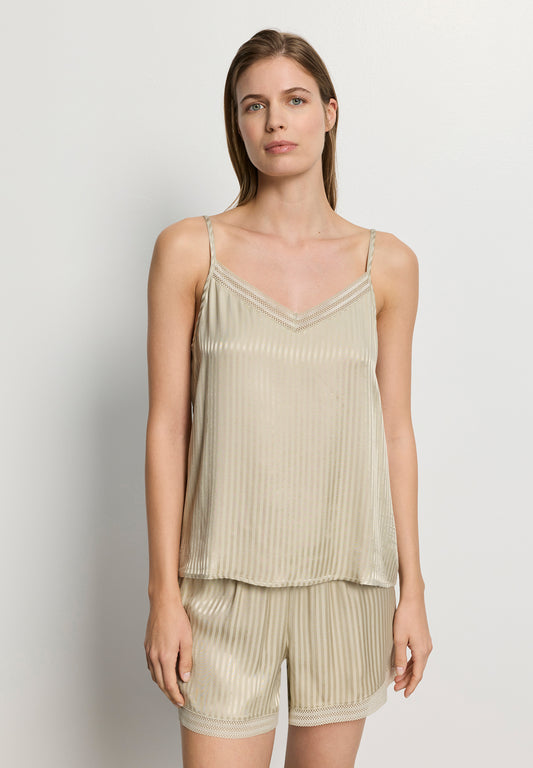 The Sleep & Lounge-Spaghetti Top by HANRO in Olive Stem